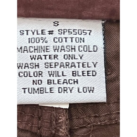 By Deep Los Angeles Small Brown Cargo Pants Cotton Embroidered Y2K - Picture 8 of 16